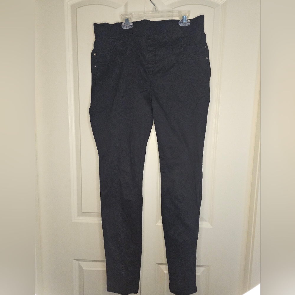 Suzy Shier - Women's Skinny Jeggings Pull On Black Denim Jeans Size L